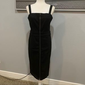 Bold elements black zip up dress